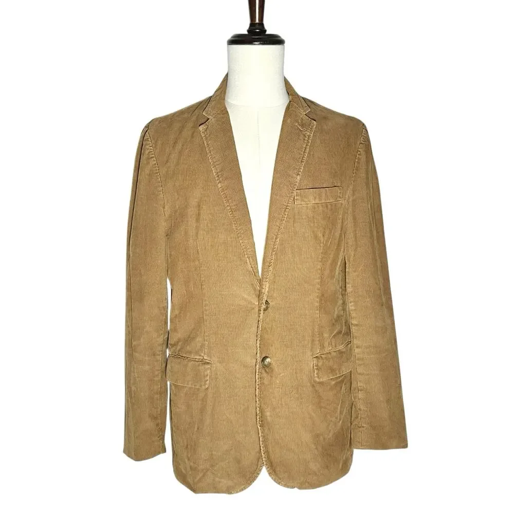 J. Crew | Men | Tan Corduroy Single Breasted Blazer | Size Medium